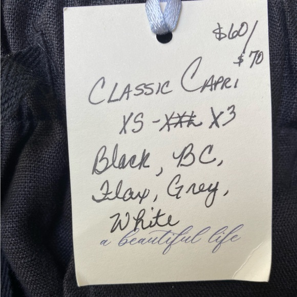 Crown Linen Designs  Wide Leg Classic Capri pant XS - Picture 8 of 10